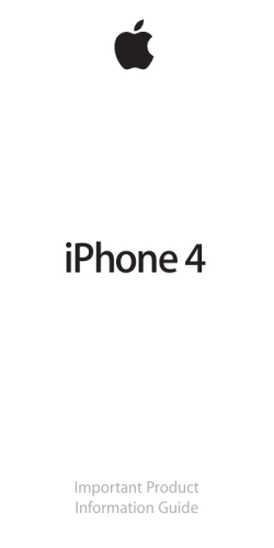 iPhone 4 Important Product Information Guide
