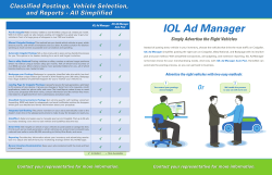 IOL Ad Manager Classified Postings, Vehicle Selection, and Reports - All Simplified