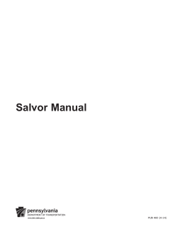 Salvor Manual PUB 460 (4-14) www.dmv.state.pa.us