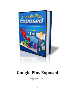 Google Plus Exposed  Copyright © 2011 1
