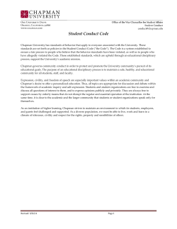 Student Conduct Code