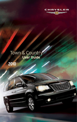 Town &amp; Country 2010 User Guide
