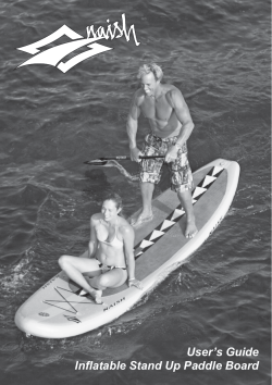 User’s Guide Inflatable Stand Up Paddle Board