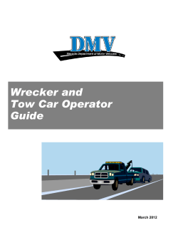 Wrecker and Tow Car Operator Guide March 2012