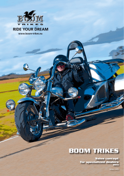 BOOM TRIKES RIDE YOUR DREAM Sales concept for spezialized dealers