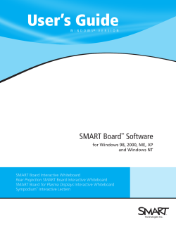 User’s Guide SMART Board Software for Windows 98, 2000, ME, XP
