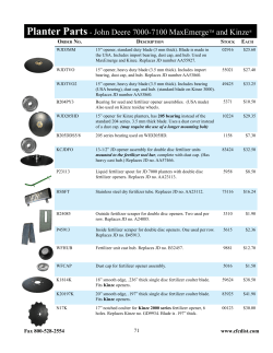 Planter Parts - and Kinze