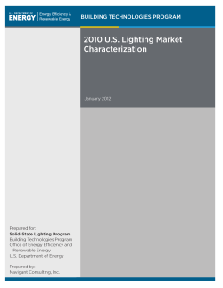 2010 U.S. Lighting Market Characterization BUILDING TECHNOLOGIES PROGRAM