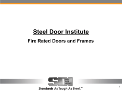 Steel Door Institute Fire Rated Doors and Frames 1