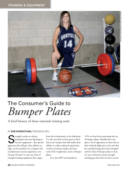 Bumper Plates S The Consumer’s Guide to TRAINING &amp; EQUIPMENT