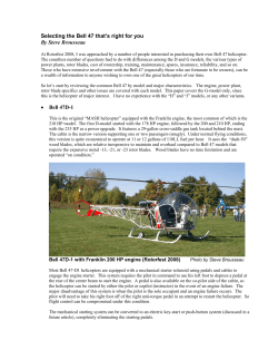 Selecting the Bell 47 that’s right for you  By Steve Brousseau