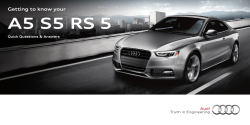 A5 S5 RS 5 Getting to know your Quick Questions &amp; Answers