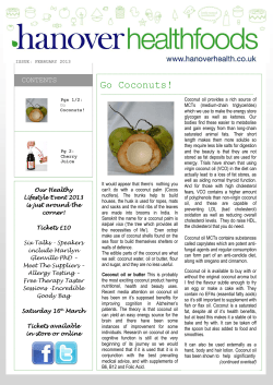 Go Coconuts! CONTENTS