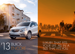 ’13 BUICK ENCORE lUxURy that fIts