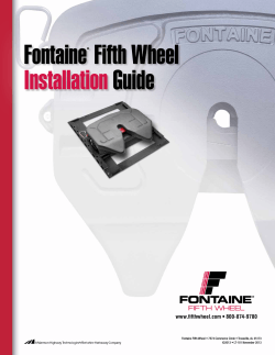 Fontaine Fifth Wheel Guide Installation