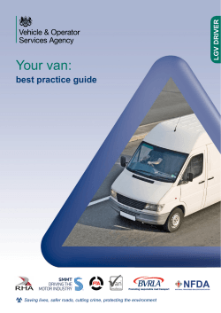 Your van: best practice guide LGV DRIVER