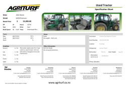 Used Tractor Specification Sheet 25,000.00 $