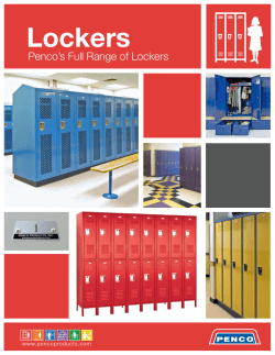 Lockers Penco’s Full Range of Lockers www.pencoproducts.com