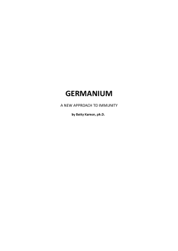 GERMANIUM A NEW APPROACH TO IMMUNITY by Betty Kamen, ph.D.