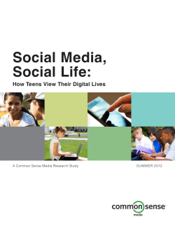 Social Media, Social Life: How Teens View Their Digital Lives