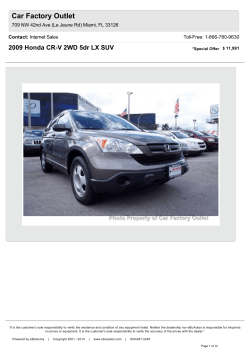 Car Factory Outlet 2009 Honda CR-V 2WD 5dr LX SUV Contact: