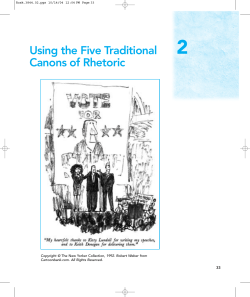 2 Using the Five Traditional Canons of Rhetoric 33