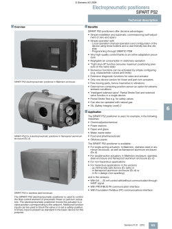 Electropneumatic positioners SIPART PS2 ■ Technical description
