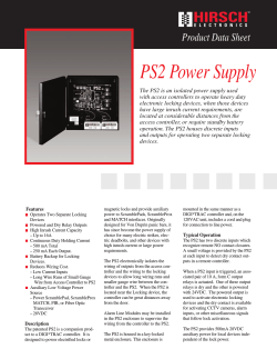 PS2 Power Supply Product Data Sheet