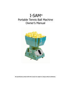 I-SAM Portable Tennis Ball Machine !&#34;#$%&amp;'()*#+*, ®