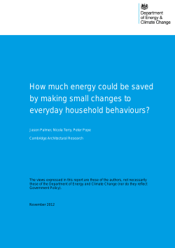 How much energy could be saved by making small changes to
