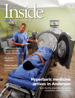 Hyperbaric medicine arrives in Anderson