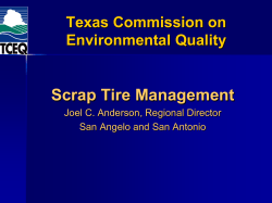 Scrap Tire Management Texas Commission on Environmental Quality
