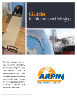 Guide  to International Moving