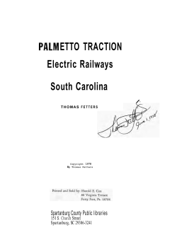 Carolina ETTO  TRACTION Electric Railways South