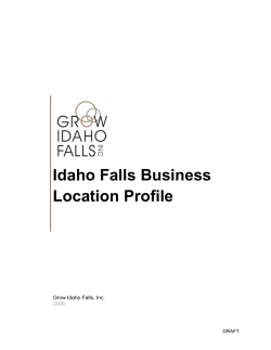 Idaho Falls Business Location Profile Grow Idaho Falls, Inc.