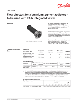 Flow directors for aluminium segment radiators - Data Sheet Application