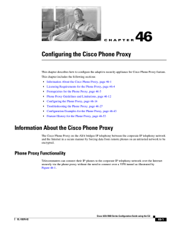 46 Configuring the Cisco Phone Proxy