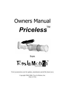 Priceless Owners Manual
