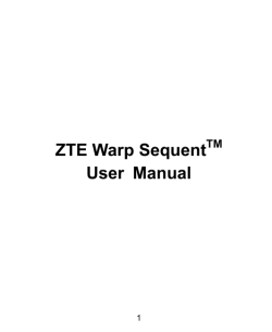 ZTE Warp Sequent User Manual TM