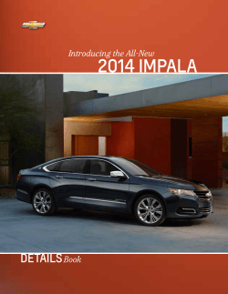 2014 IMPALA DetAILs  Introducing the All-New