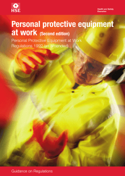 Personal protective  equipment at work (Second edition) Personal Protective Equipment at Work