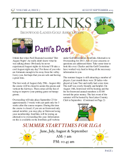 THE LINKS Patti’s Post I L