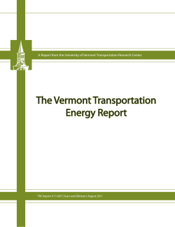 The Vermont Transportation Energy Report