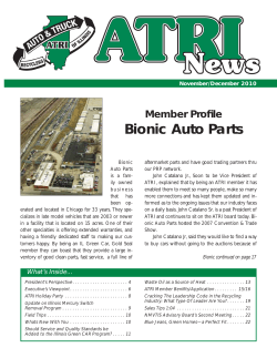 Bionic Auto Parts Member Profi le November/December 2010