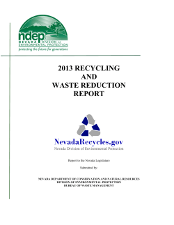 2013 RECYCLING AND WASTE REDUCTION