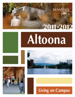 Altoona 2011-2012 Living on Campus
