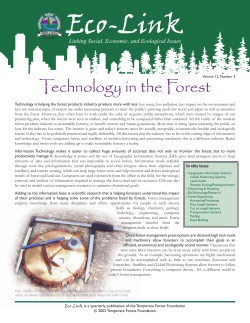Eco-Link Technology in the Forest Linking Social, Economic, and Ecological Issues