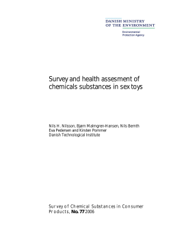 Survey and health assesment of chemicals substances in sex toys