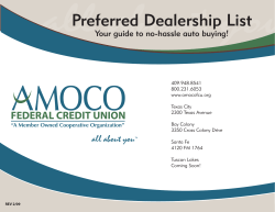 Preferred Dealership List Your guide to no-hassle auto buying!