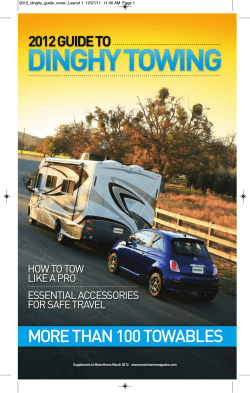 MORE THAN 100 TOWABLES 2012 GUIDE TO HOW TO TOW LIKE A PRO